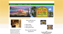 Desktop Screenshot of club21restaurant.com
